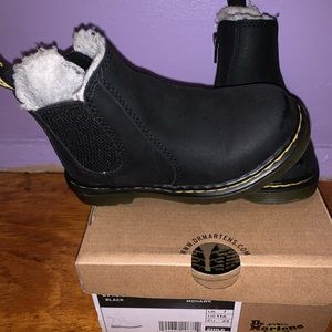 Doc Marten faux fur lined Chelsea boots
